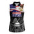 American Samoa Flag Day Women Sleeveless Polo Shirt Bald Eagle With Polynesian Pattern