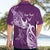 Personalised Fibromyalgia Awareness Hawaiian Shirt Polynesian Purple Ribbon