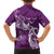 Personalised Fibromyalgia Awareness Hawaiian Shirt Polynesian Purple Ribbon