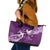 Fibromyalgia Awareness Leather Tote Bag Polynesian Purple Ribbon