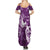 Personalised Fibromyalgia Awareness Summer Maxi Dress Polynesian Purple Ribbon