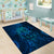 New Zealand Dream Catcher Area Rug Maori Koru Pattern Blue Version