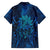 New Zealand Dream Catcher Family Matching Off Shoulder Short Dress and Hawaiian Shirt Maori Koru Pattern Blue Version