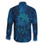 New Zealand Dream Catcher Family Matching Off Shoulder Short Dress and Hawaiian Shirt Maori Koru Pattern Blue Version
