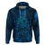 New Zealand Dream Catcher Hoodie Maori Koru Pattern Blue Version