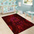 New Zealand Dream Catcher Area Rug Maori Koru Pattern Red Version