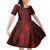 New Zealand Dream Catcher Kid Short Sleeve Dress Maori Koru Pattern Red Version