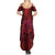 New Zealand Dream Catcher Summer Maxi Dress Maori Koru Pattern Red Version