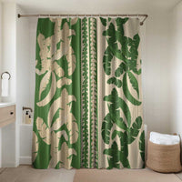 Hawaii Pua Kenikeni Lei Bathroom Set With Lau Maia Green