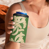 Hawaii Pua Kenikeni Lei 4 in 1 Can Cooler Tumbler With Lau Maia Green