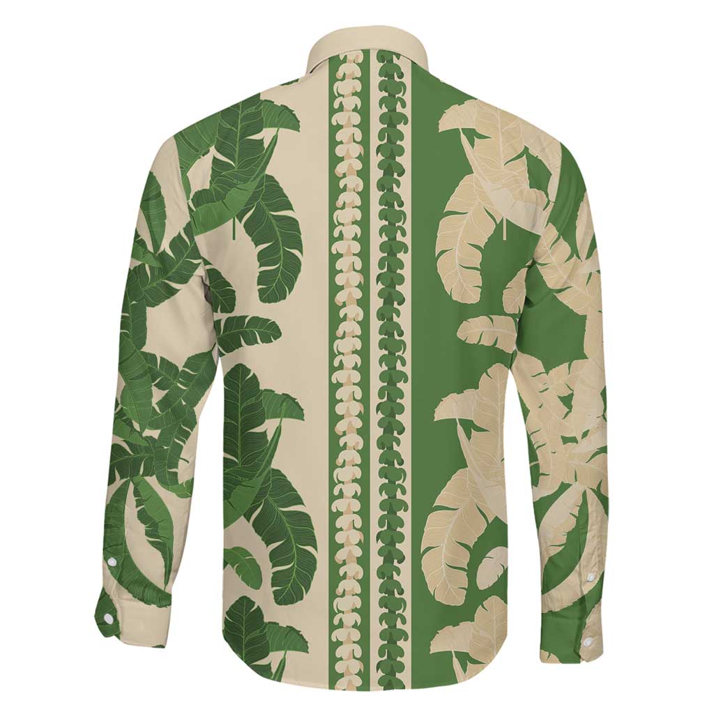 Hawaii Pua Kenikeni Lei Family Matching Summer Maxi Dress and Hawaiian Shirt With Lau Maia Green LT05 - Polynesian Pride