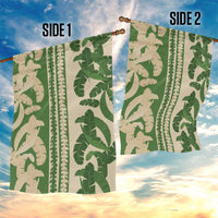 Hawaii Pua Kenikeni Lei Garden Flag With Lau Maia Green