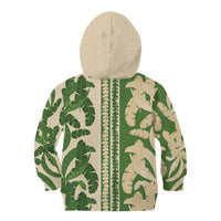 Hawaii Pua Kenikeni Lei Kid Hoodie With Lau Maia Green