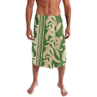 Hawaii Pua Kenikeni Lei Lavalava With Lau Maia Green