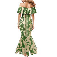 Hawaii Pua Kenikeni Lei Mermaid Dress With Lau Maia Green