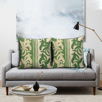 Hawaii Pua Kenikeni Lei Pillow Cover With Lau Maia Green