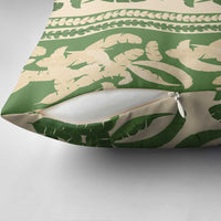 Hawaii Pua Kenikeni Lei Pillow Cover With Lau Maia Green