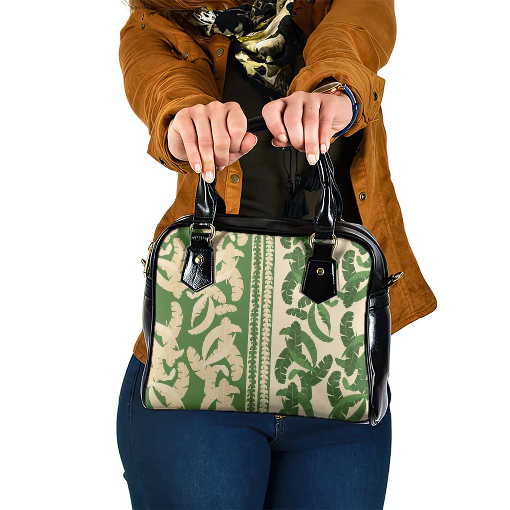 Hawaii Pua Kenikeni Lei Shoulder Handbag With Lau Maia Green
