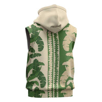 Hawaii Pua Kenikeni Lei Sleeveless Hoodie With Lau Maia Green