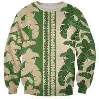 Hawaii Pua Kenikeni Lei Sweatshirt With Lau Maia Green