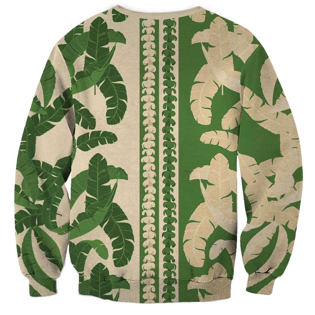 Hawaii Pua Kenikeni Lei Sweatshirt With Lau Maia Green