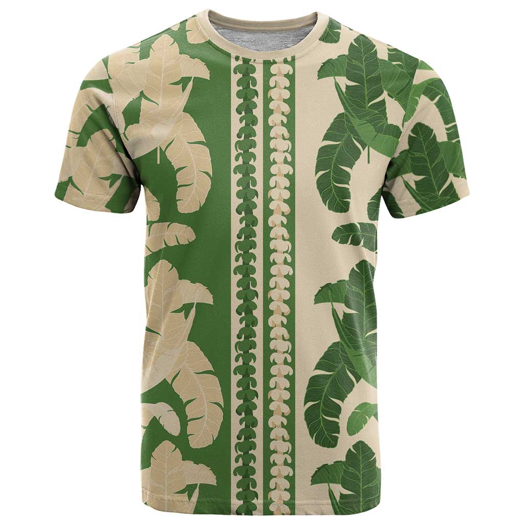 Hawaii Pua Kenikeni Lei T Shirt With Lau Maia Green
