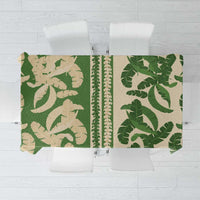 Hawaii Pua Kenikeni Lei Tablecloth With Lau Maia Green