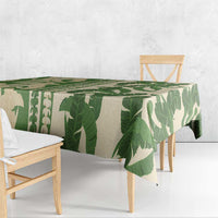 Hawaii Pua Kenikeni Lei Tablecloth With Lau Maia Green