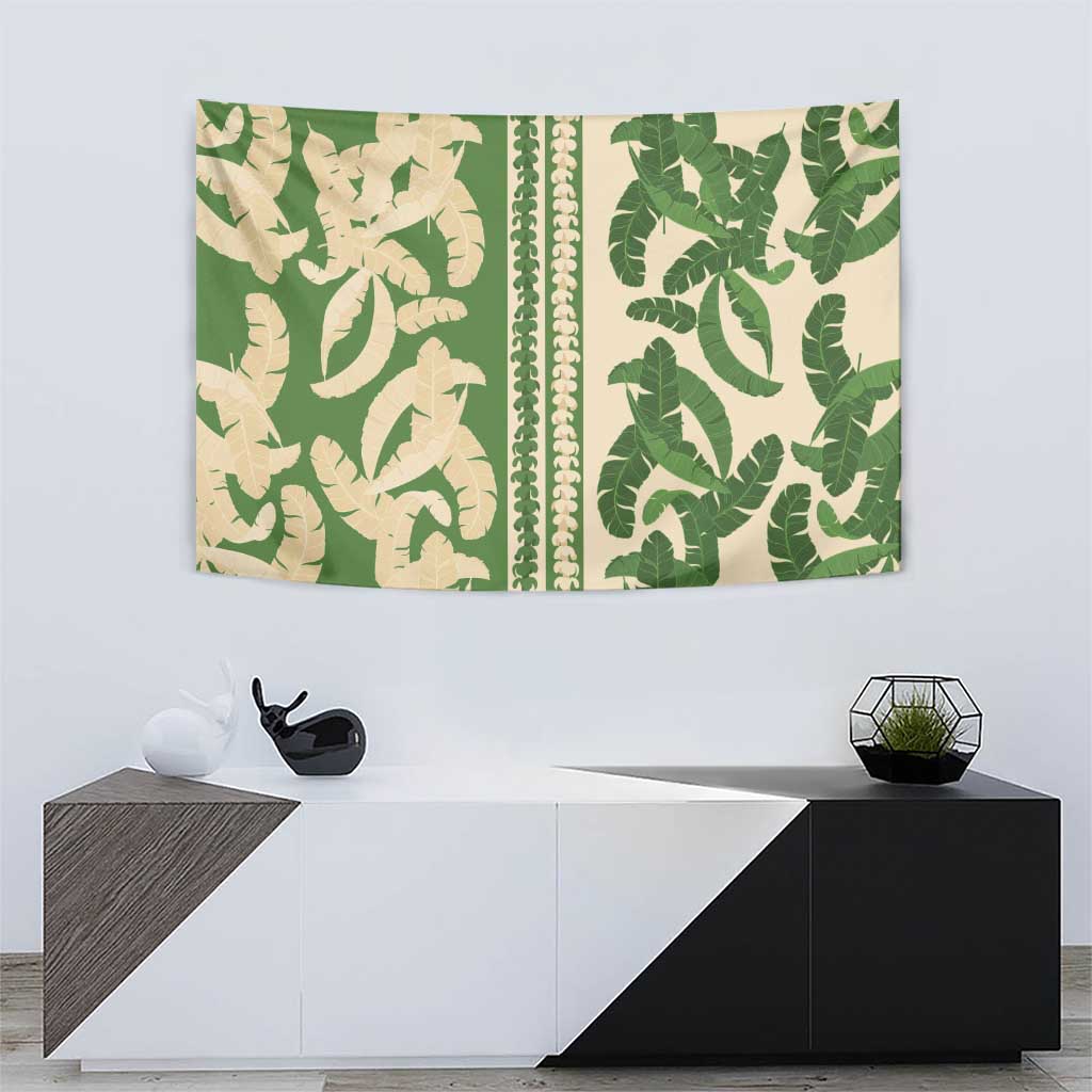 Hawaii Pua Kenikeni Lei Tapestry With Lau Maia Green