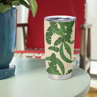 Hawaii Pua Kenikeni Lei Tumbler Cup With Lau Maia Green