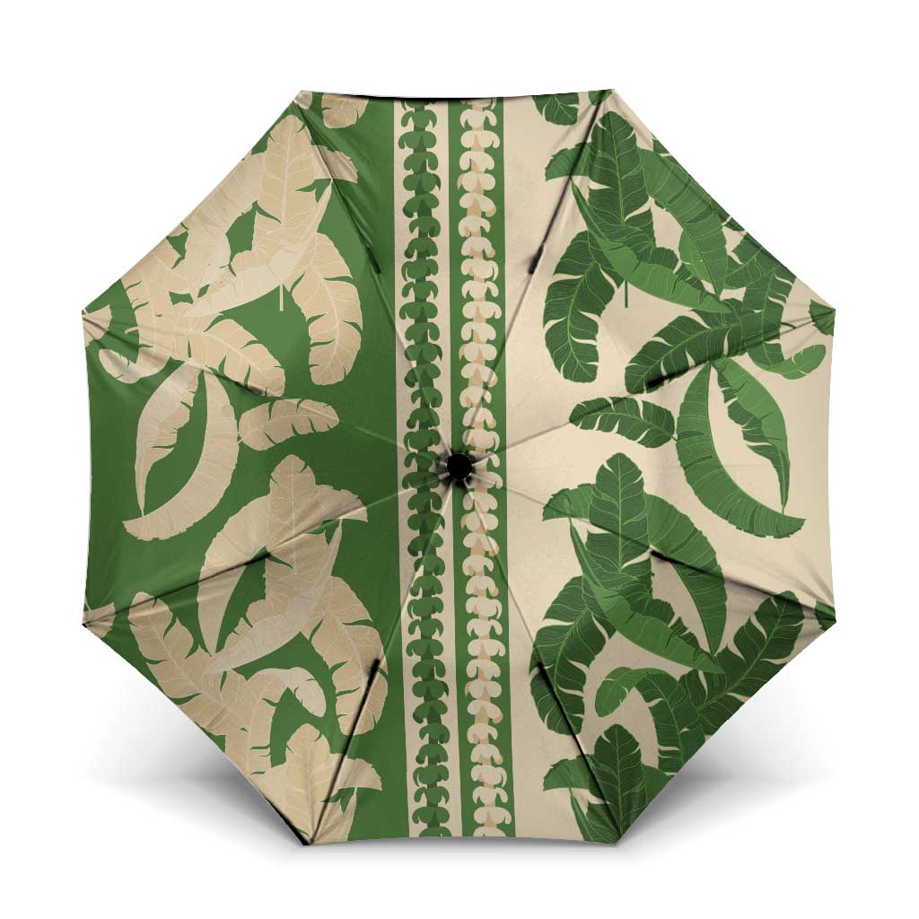 Hawaii Pua Kenikeni Lei Umbrella With Lau Maia Green