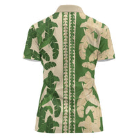 Hawaii Pua Kenikeni Lei Women Polo Shirt With Lau Maia Green