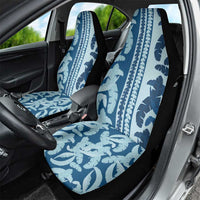 Hawaii Pua Kenikeni Lei Car Seat Cover With Lau Maia Royal Blue