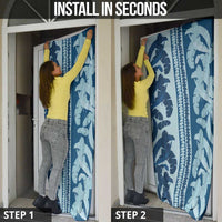 Hawaii Pua Kenikeni Lei Door Cover With Lau Maia Royal Blue