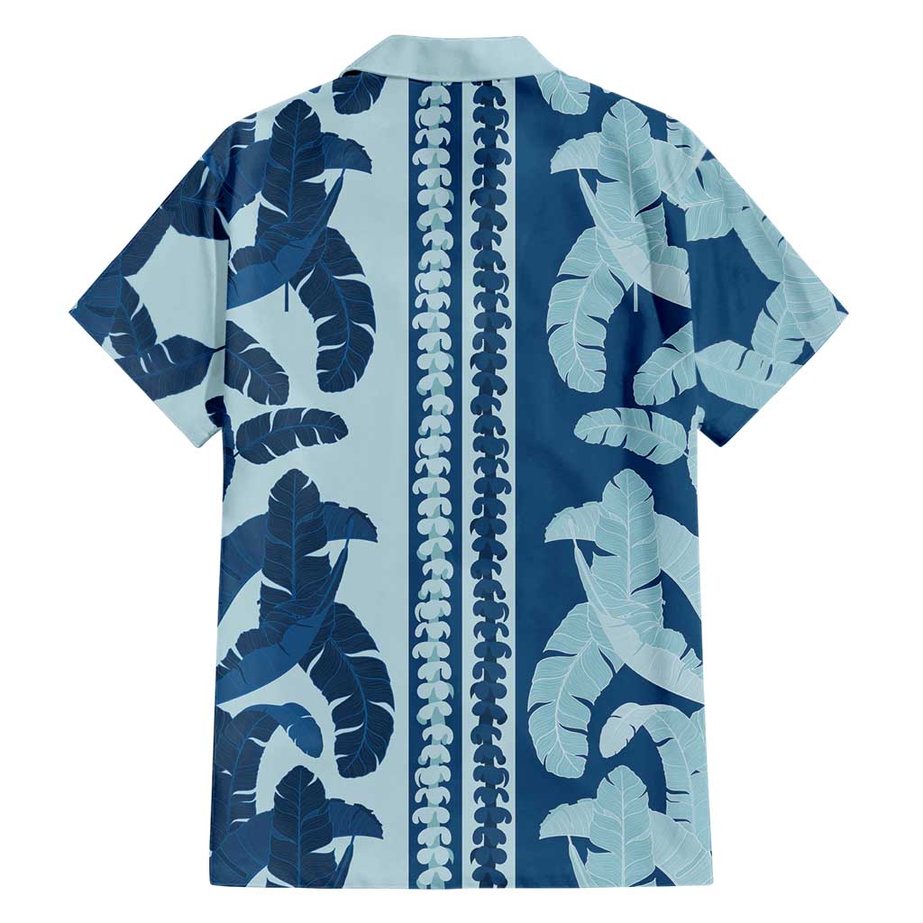 Hawaii Pua Kenikeni Lei Family Matching Tank Maxi Dress and Hawaiian Shirt With Lau Maia Royal Blue LT05 - Polynesian Pride