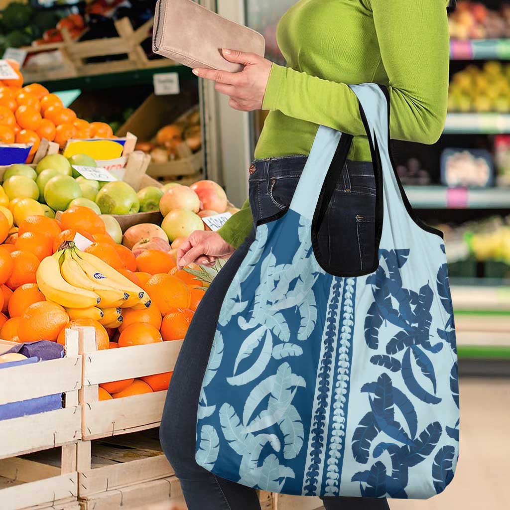 Hawaii Pua Kenikeni Lei Grocery Bag With Lau Maia Royal Blue