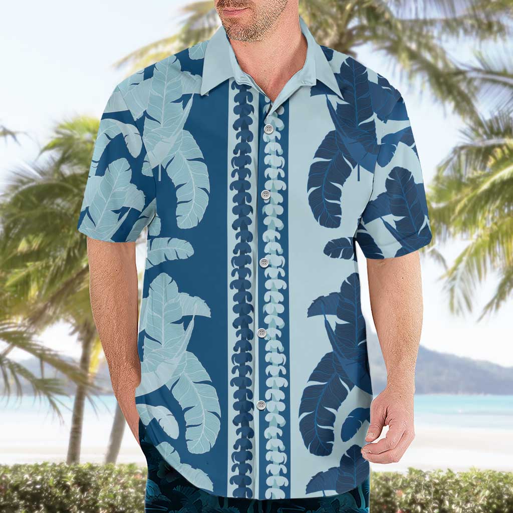 Hawaii Pua Kenikeni Lei Hawaiian Shirt With Lau Maia Royal Blue