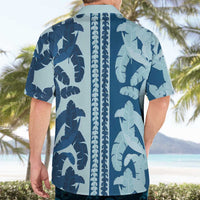 Hawaii Pua Kenikeni Lei Hawaiian Shirt With Lau Maia Royal Blue