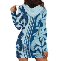 Hawaii Pua Kenikeni Lei Hoodie Dress With Lau Maia Royal Blue