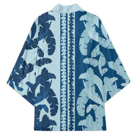 Hawaii Pua Kenikeni Lei Kimono With Lau Maia Royal Blue