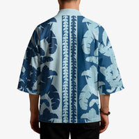 Hawaii Pua Kenikeni Lei Kimono With Lau Maia Royal Blue
