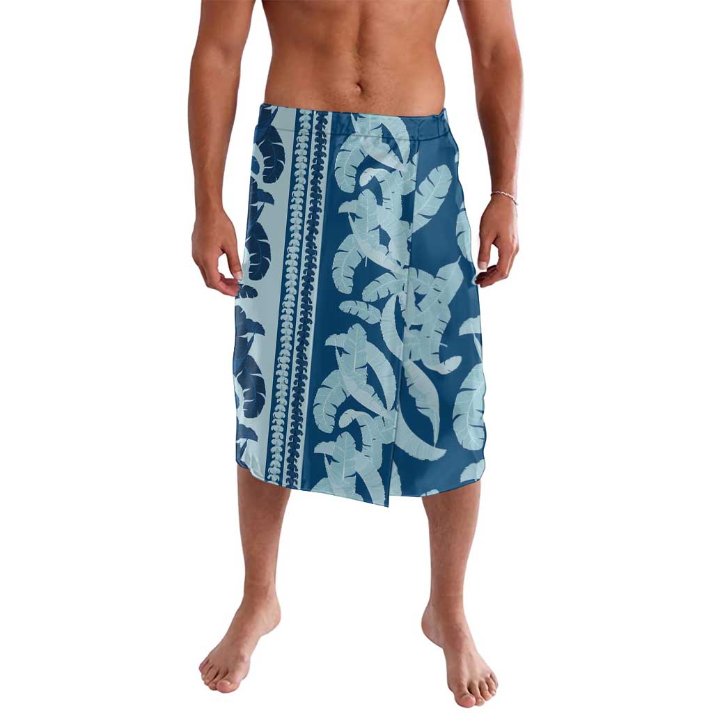 Hawaii Pua Kenikeni Lei Lavalava With Lau Maia Royal Blue