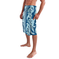 Hawaii Pua Kenikeni Lei Lavalava With Lau Maia Royal Blue