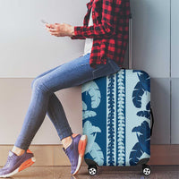 Hawaii Pua Kenikeni Lei Luggage Cover With Lau Maia Royal Blue