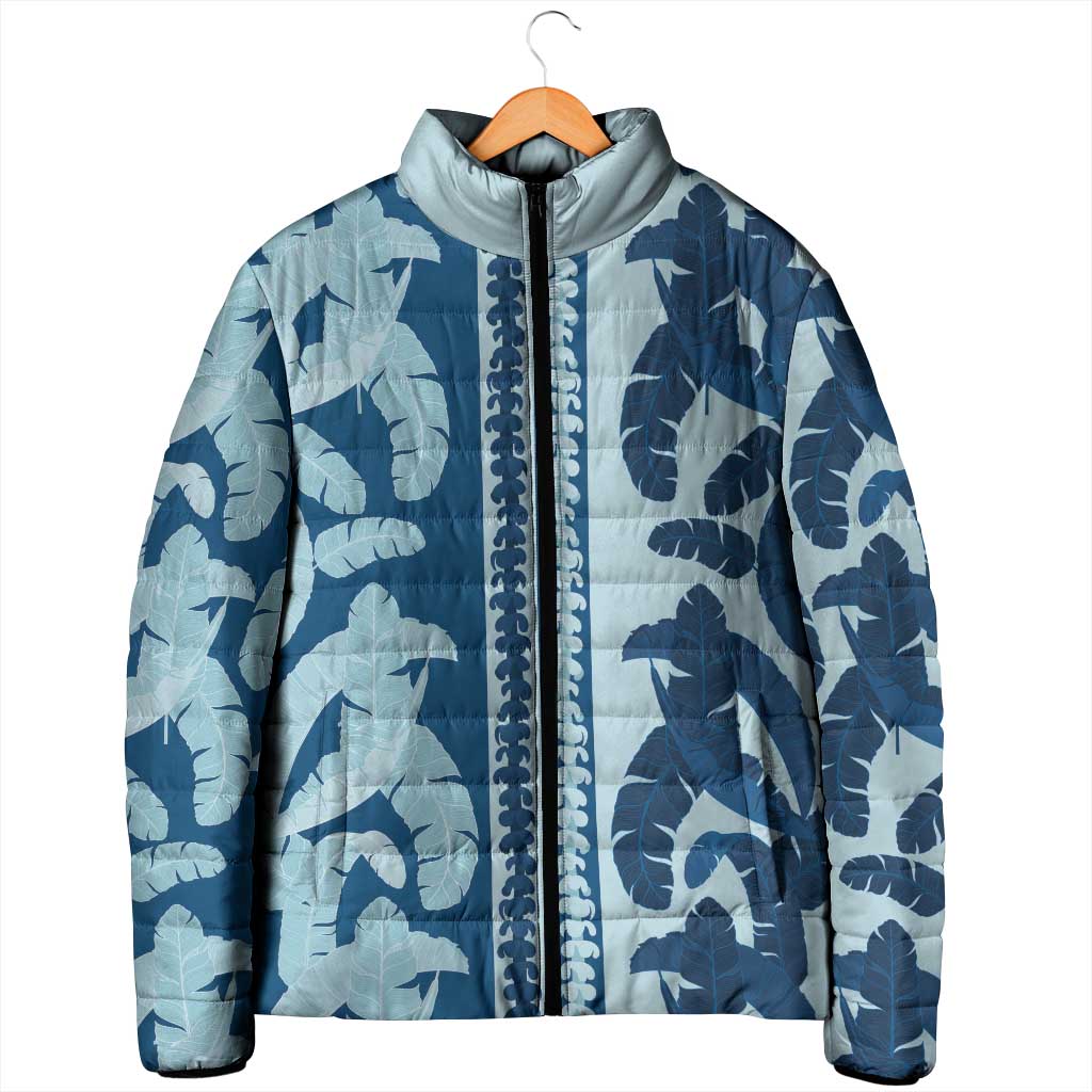 Hawaii Pua Kenikeni Lei Padded Jacket With Lau Maia Royal Blue