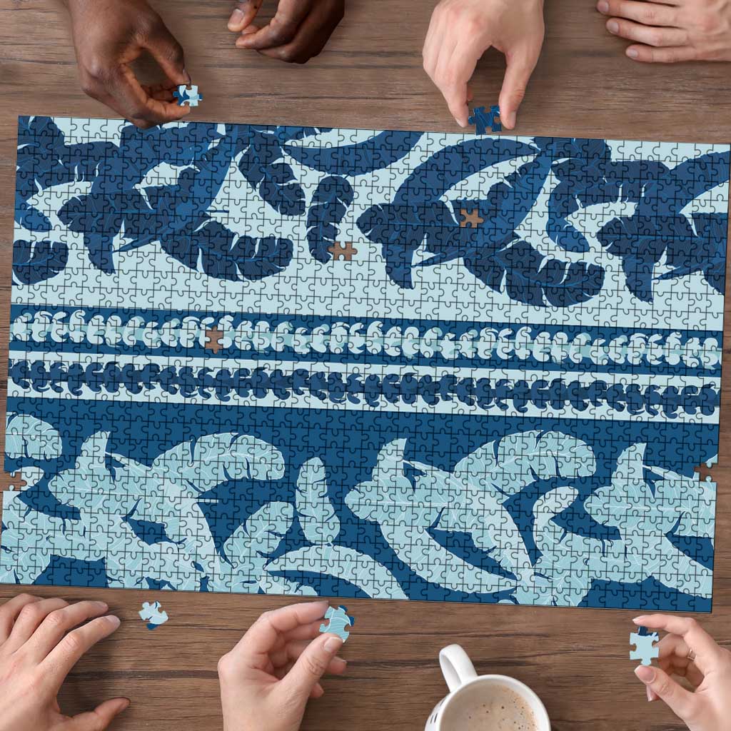 Hawaii Pua Kenikeni Lei Puzzle With Lau Maia Royal Blue