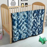 Hawaii Pua Kenikeni Lei Quilt With Lau Maia Royal Blue