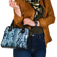 Hawaii Pua Kenikeni Lei Shoulder Handbag With Lau Maia Royal Blue