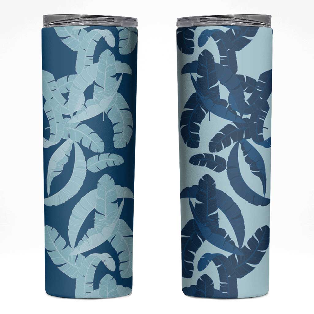 Hawaii Pua Kenikeni Lei Skinny Tumbler With Lau Maia Royal Blue