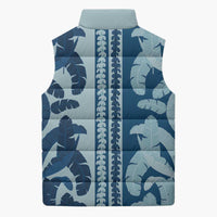 Hawaii Pua Kenikeni Lei Sleeveless Puffer Jacket With Lau Maia Royal Blue